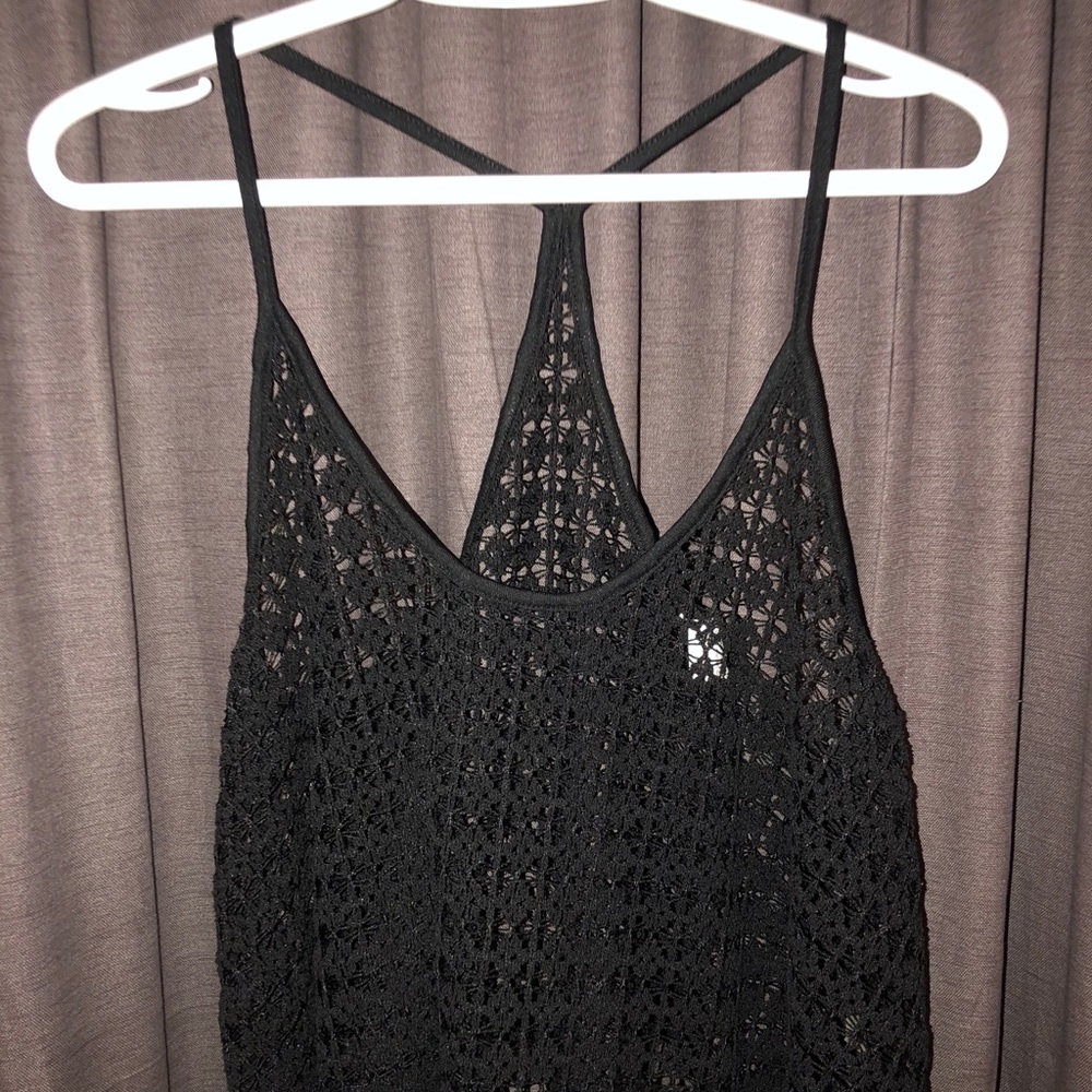 Victoria’s Secret PINK black lace swim cover up